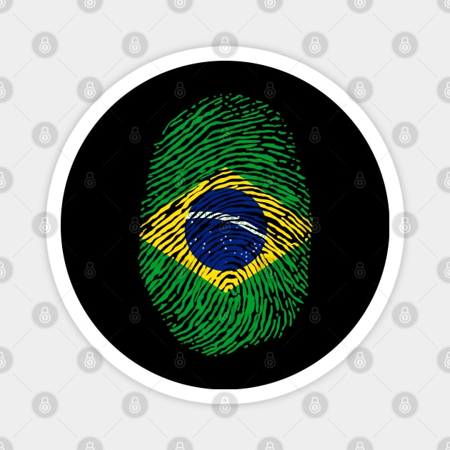 Brazil Flag Magnet by Trippycollage